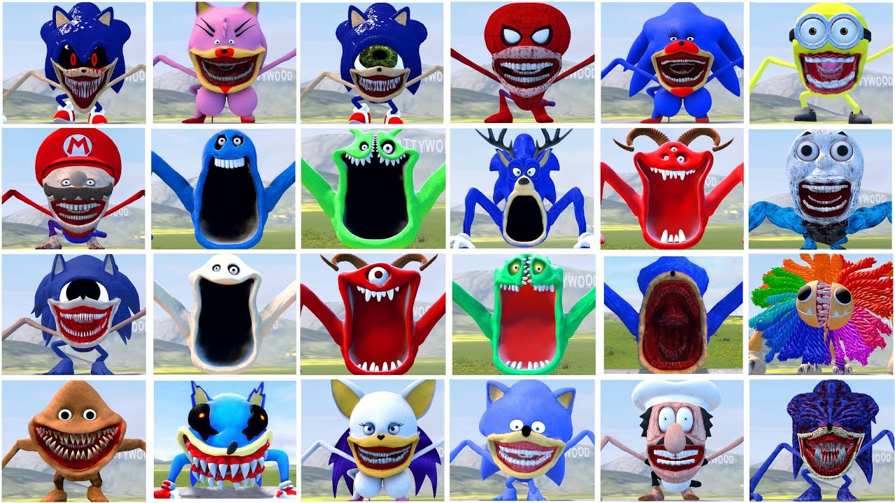 WHICH NEW ALL SHIN SONIC TAPES FAMILY VS SEA EATER FAMILY IS THE STRONGEST? in Garry's Mod