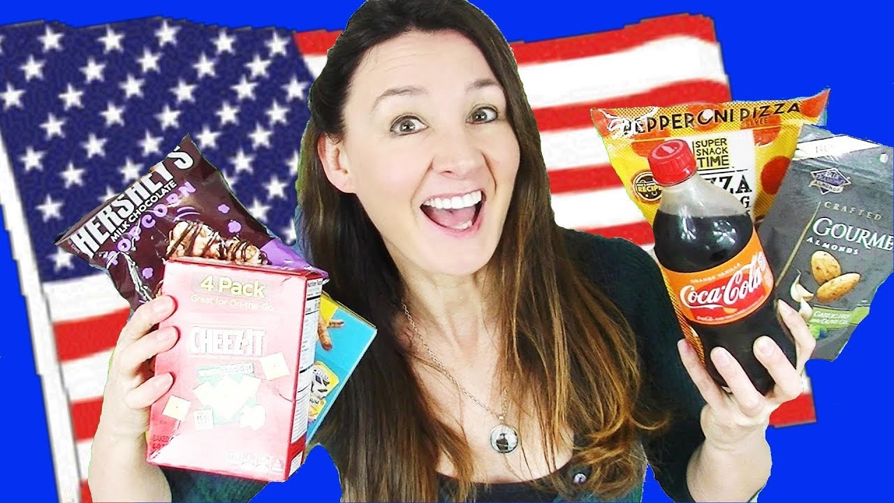 Hersheys Popcorn and Vanilla Orange Coke American Taste Test