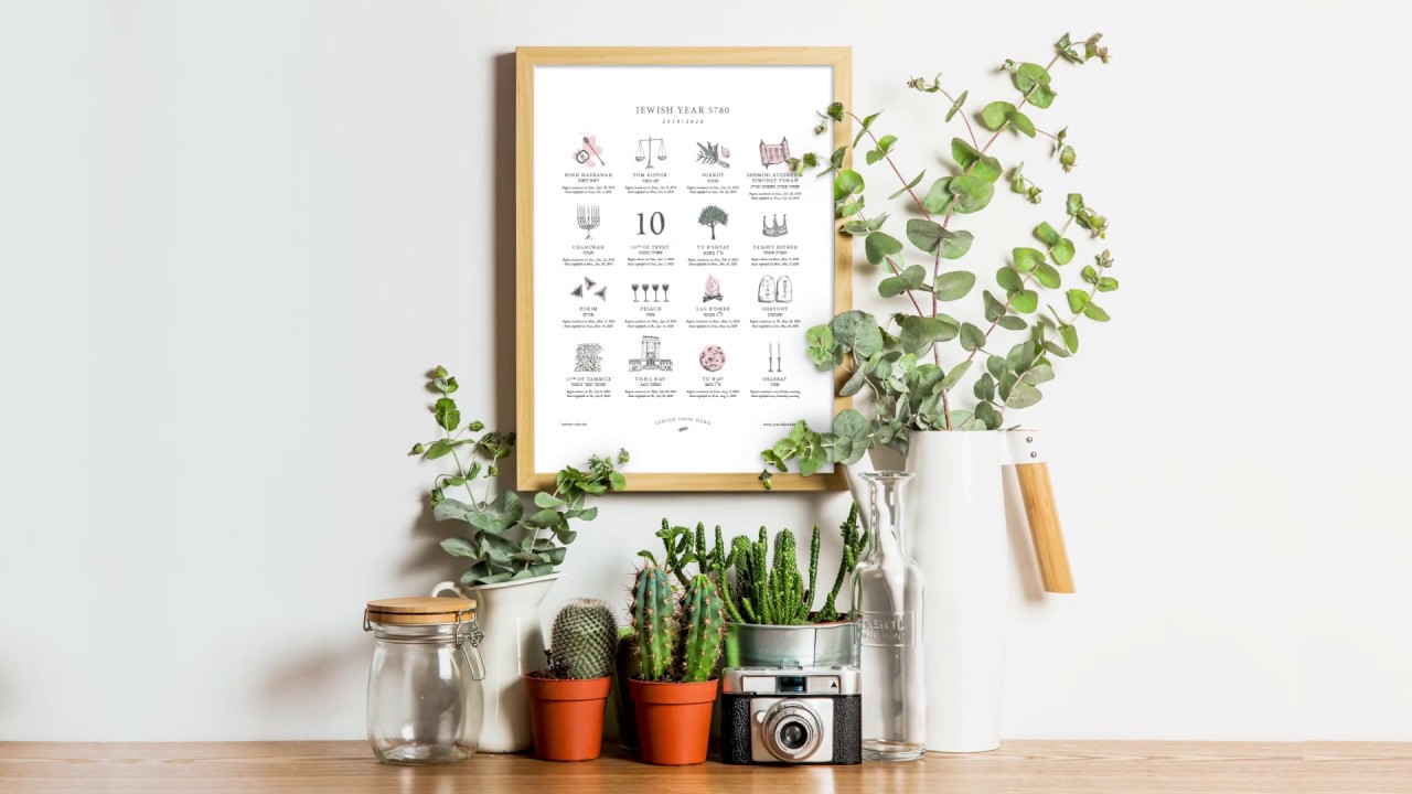 Jewish Holiday Calendar 5780/2019-2020