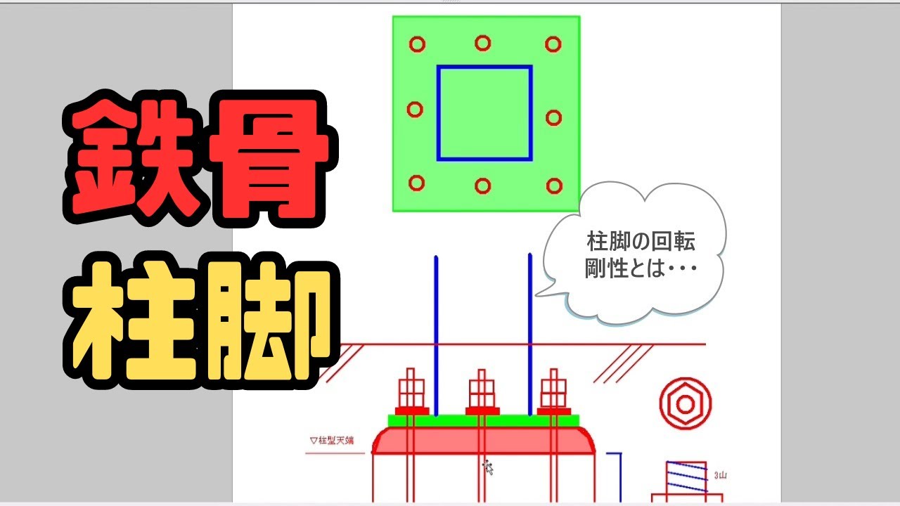 鉄骨の柱脚について　#構造設計 #一級建築#鉄骨