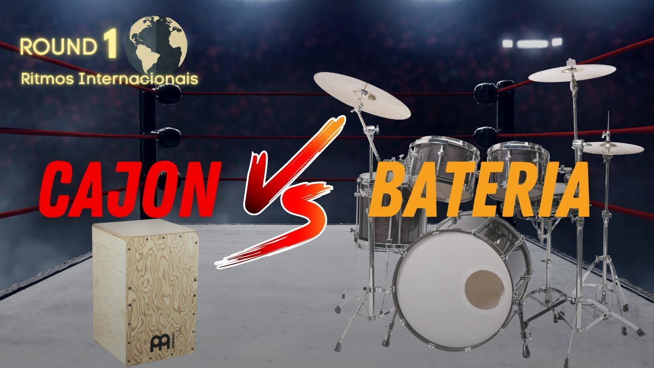 Bateria vs Cajon | 10 Ritmos Internacionais | Ritmos Tocados na Bateria e no Cajon