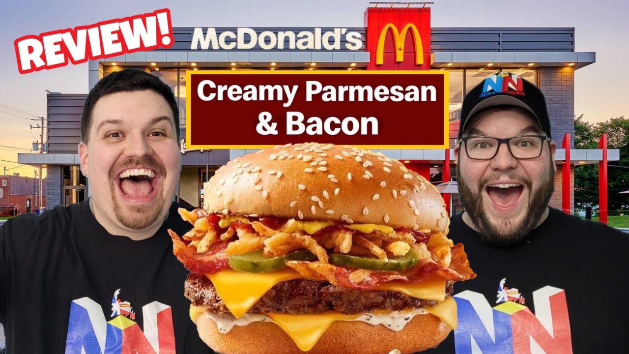 NEW McDonald's Creamy Parmesan & Bacon Quarter Pounder Review!