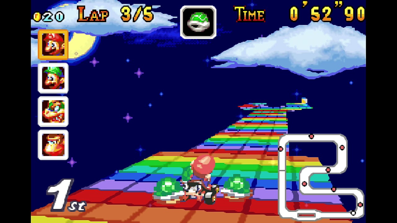 Mario Kart: Super Circuit - SNES Rainbow Road