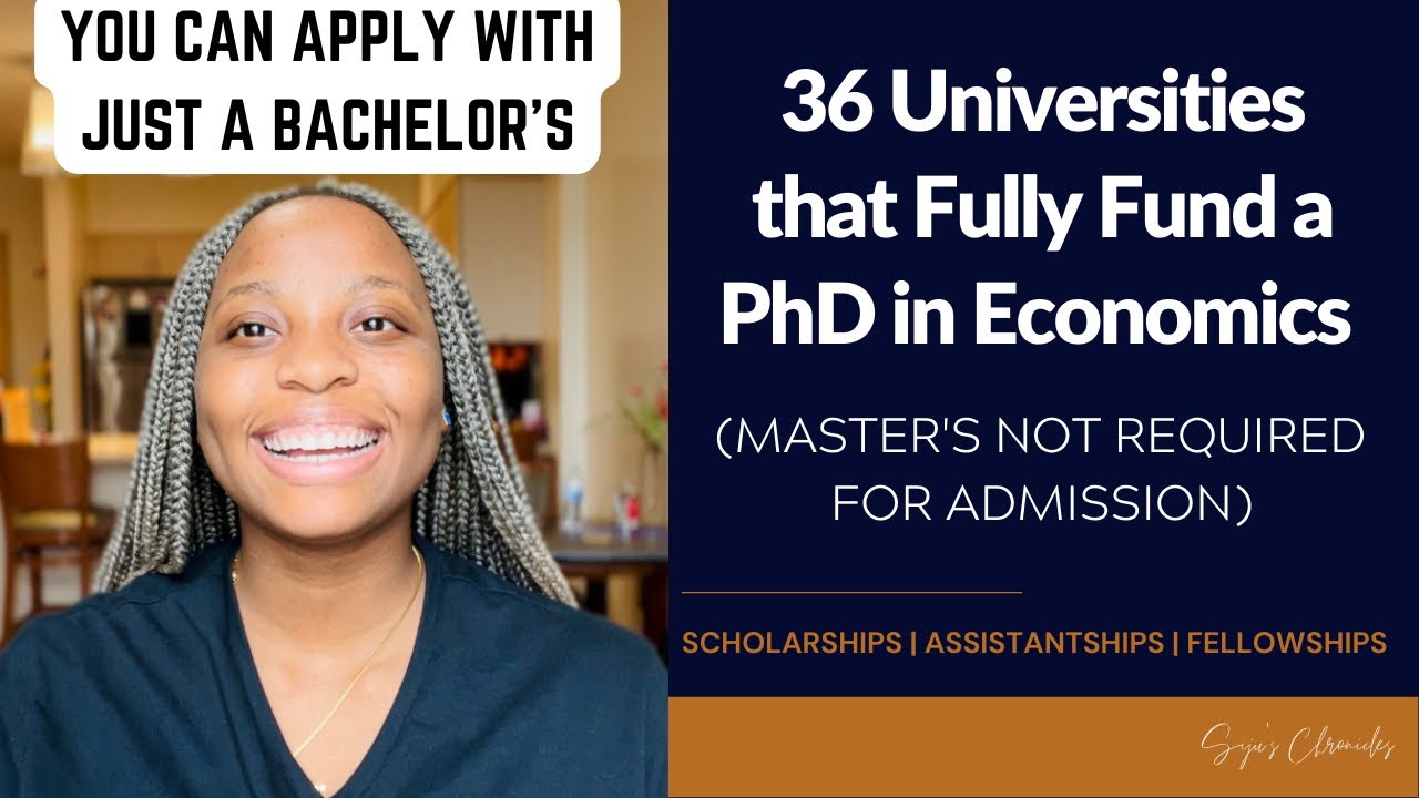 FULLY FUNDED PHD in ECONOMICS | GET ADMITTED WITH A BACHELOR’S DEGREE | ECONOMICS SCHOLARSHIPS