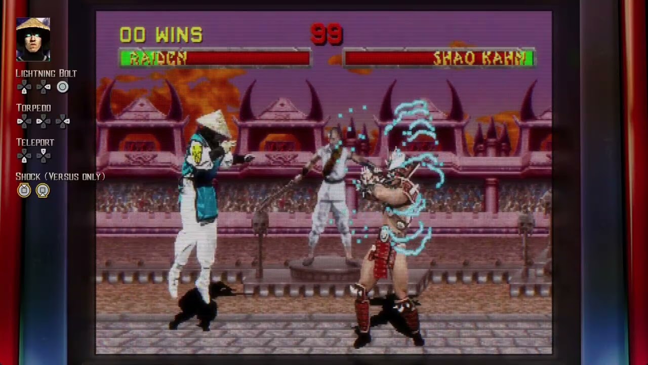 Mortal Kombat II (1993 - Arcade - Legacy Kollection) Raiden vs Kintaro and Shao Kahn