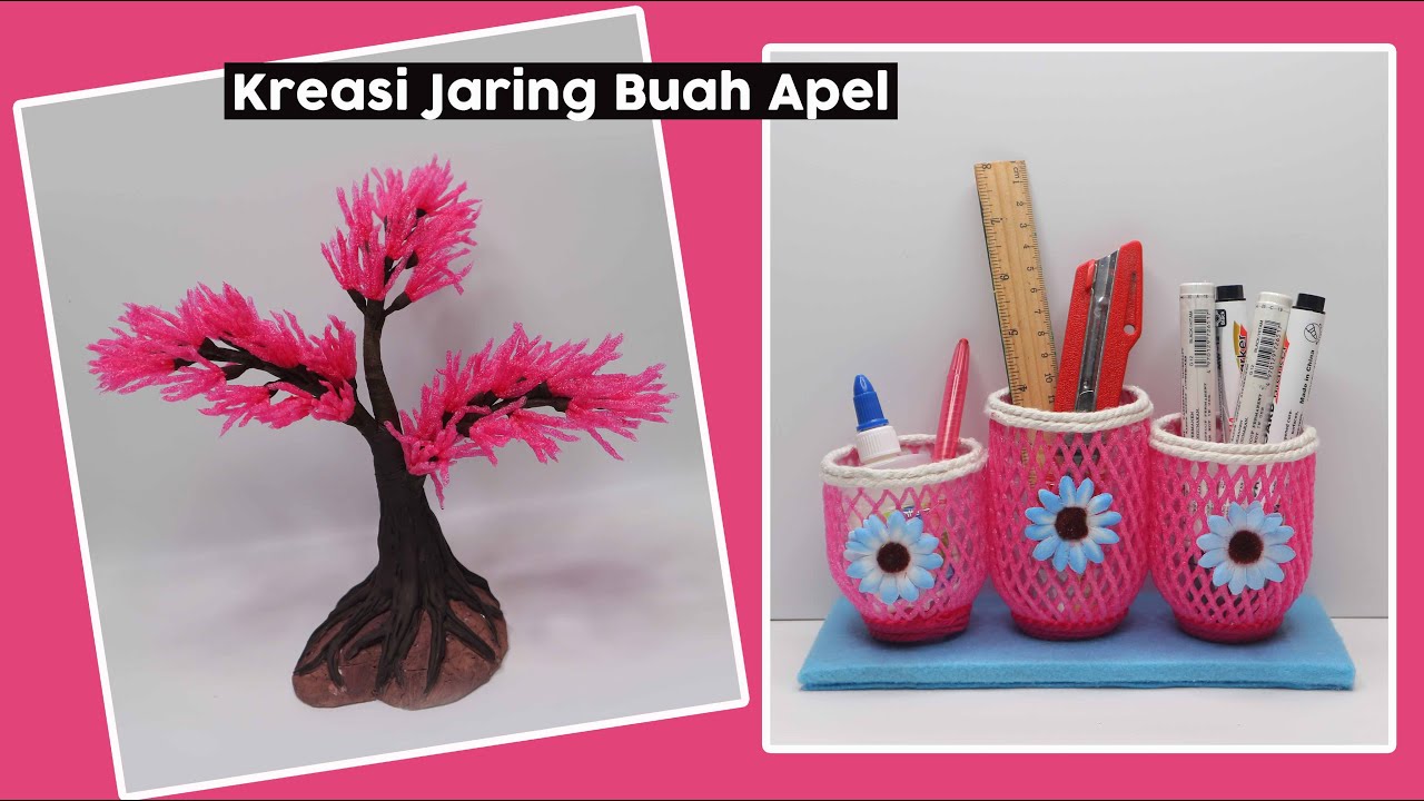 Kreasi Jaring Bekas Buah Apel | Ide Barang Bekas | Best Idea from Plastic Bottle and Fruit Net