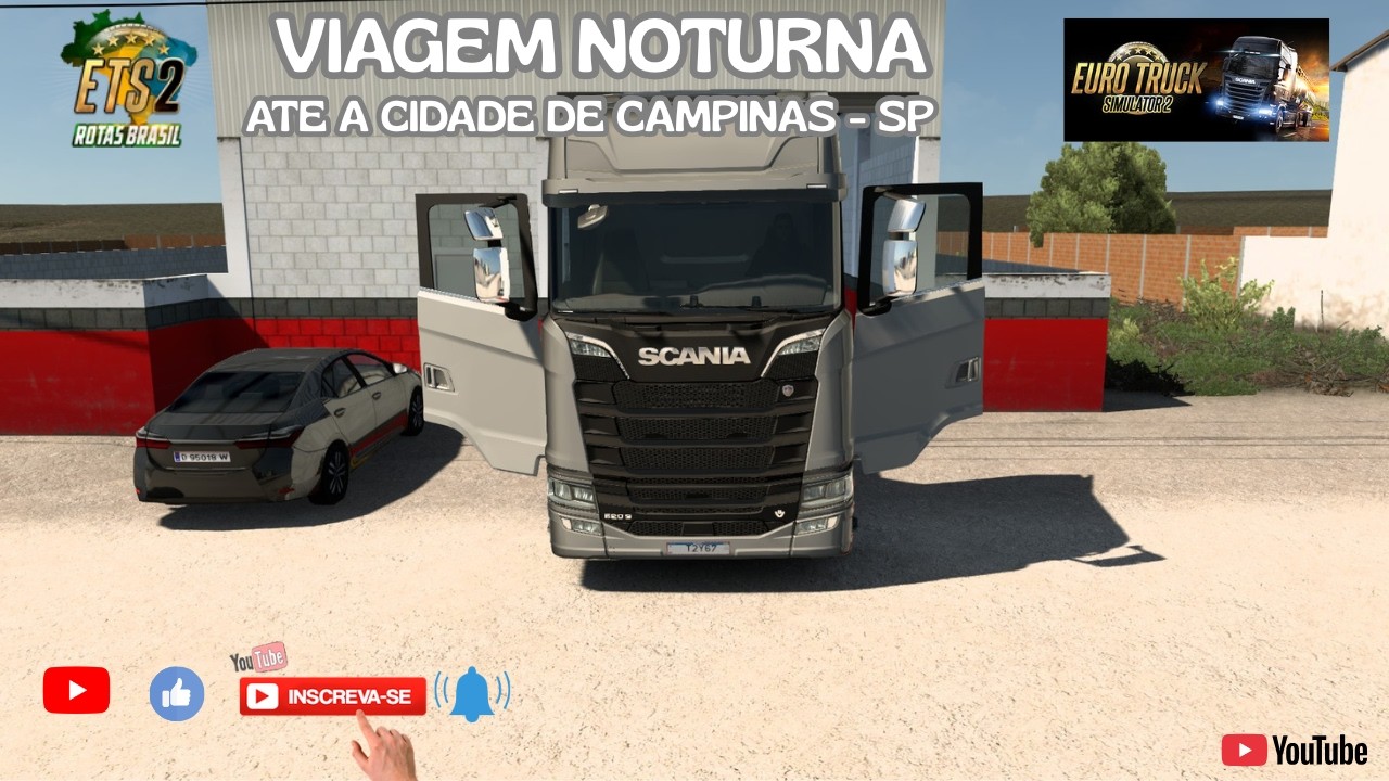 Viagem Noturna no Mapa Rotas Brasil: Descubra os Caminhos Iluminados sob as Estrelas. ETS 2