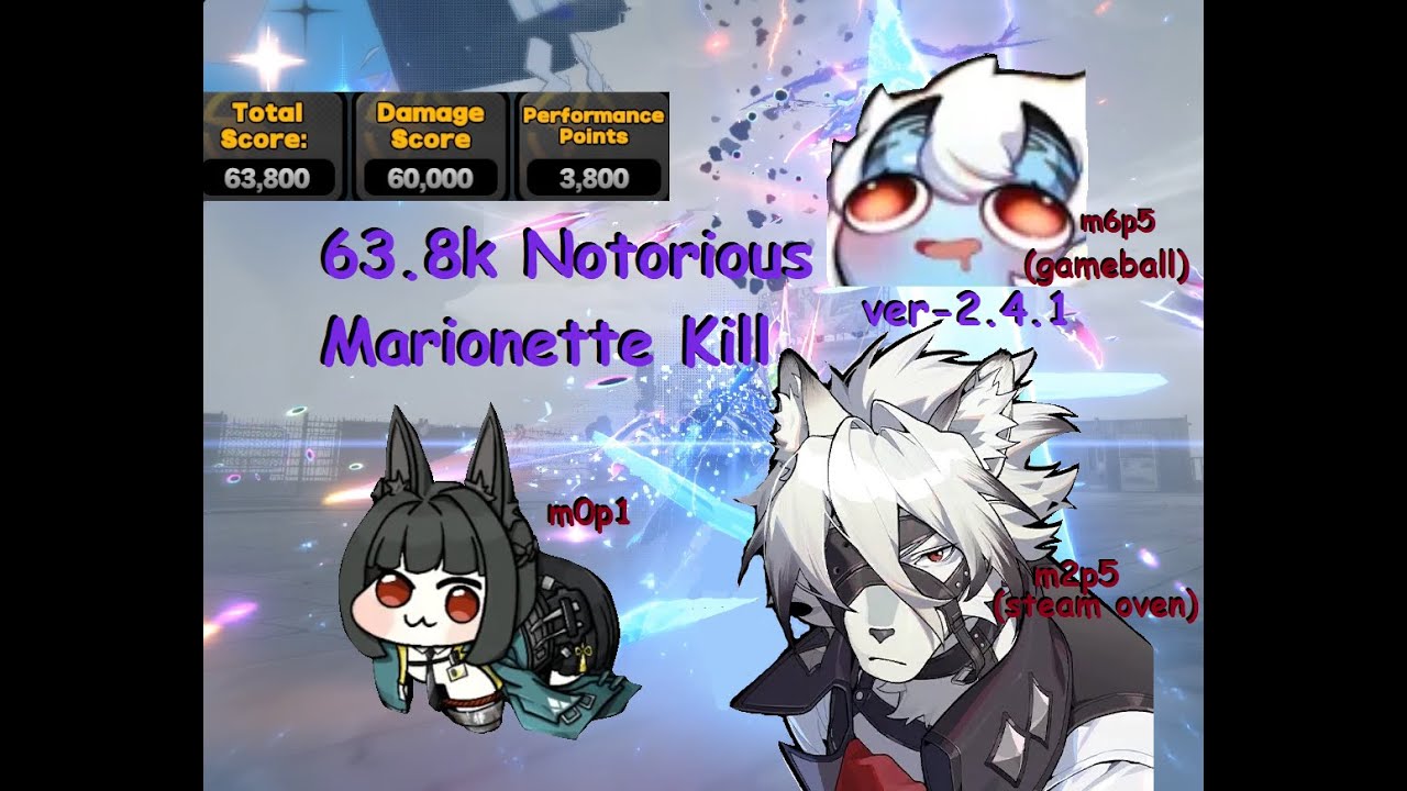 m0p1 Miyabi Mono Ice - 63.8k N. Marionette Kill - m2p5 Lycaon (steam oven) - m6p5 Soukaku (gameball)