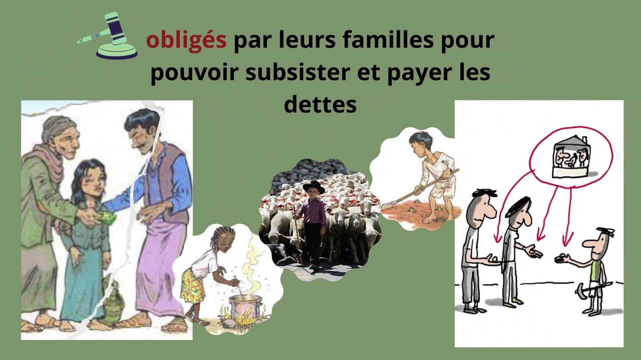 Projet de  classe sur le travail des enfants présente par l'élève Mahmoud Jouait