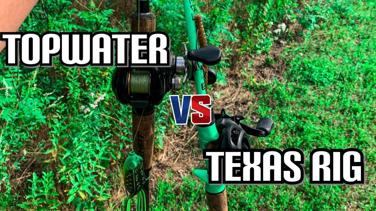 Topwater V.S. Texas Rig | SECRET TOPWATER lure CATCHES BIG BASS