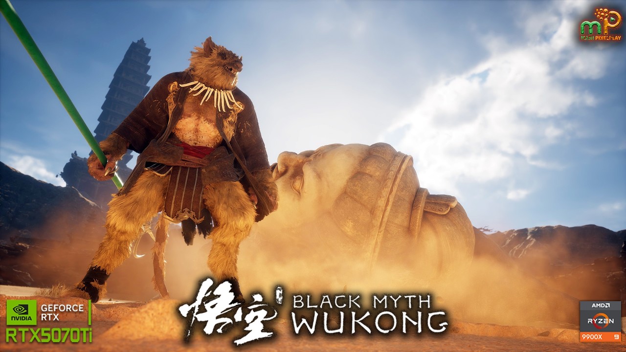 Black Myth Wukong - Sun Wukong vs Yellow Wind Sage Boss Fight 4K 60FPS