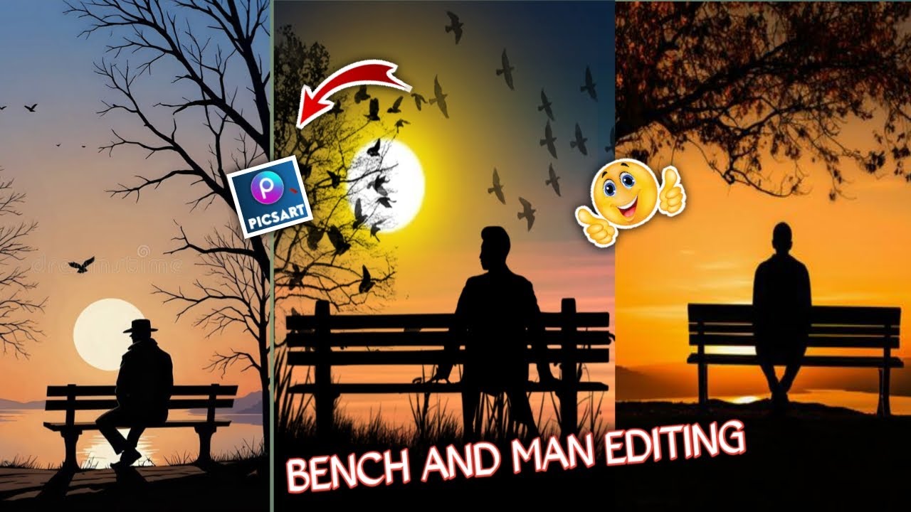 Bench And Man Photo Editing👈🥰[FEEMI EDITOR]|PICSART|Bench And Man Editing Kaise Karen🤔(NEW TRICK👈🤩)