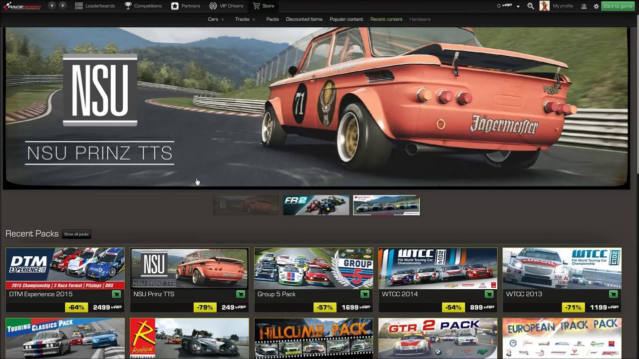 RaceRoom Racing Experience (RRRE) : Review 1st part