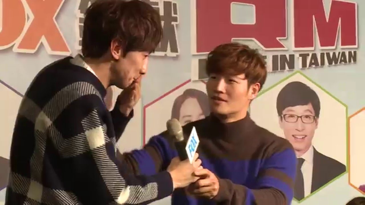 0129 Running Man press conference  이광수李光洙(Lee Kwang-soo) Kiss  偷親 김종국金鐘國(Kim Jong Kook) RM記者會