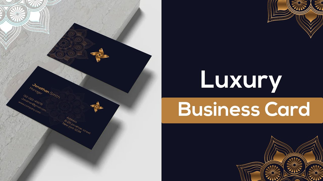 Luxury Business Card Design In Adobe Illustrator