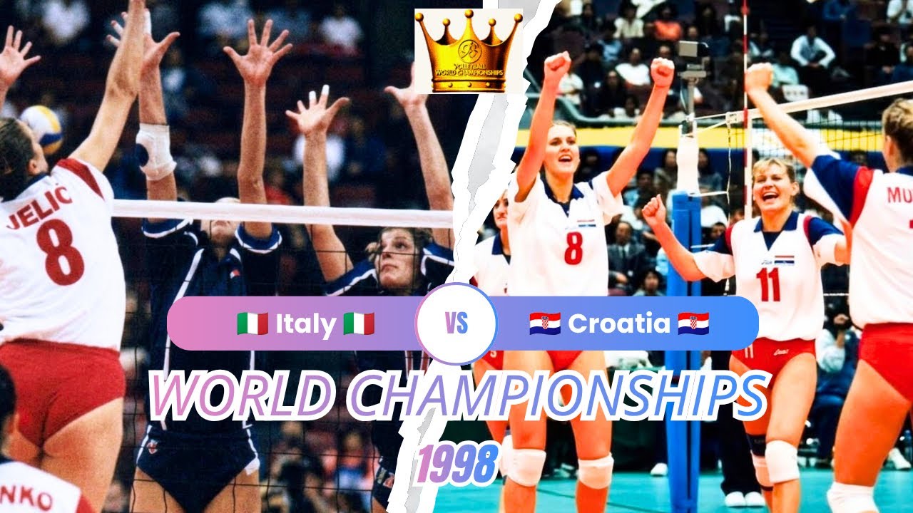 1998 🇮🇹 Italy vs Croatia 🇭🇷 🏐 Women Volleyball 🏐 FIVB World Championship