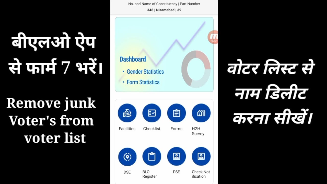 how to remove voters name from voter list. बीएलओ ऐप से मतदाता का नाम कैसे डीलिट करें।