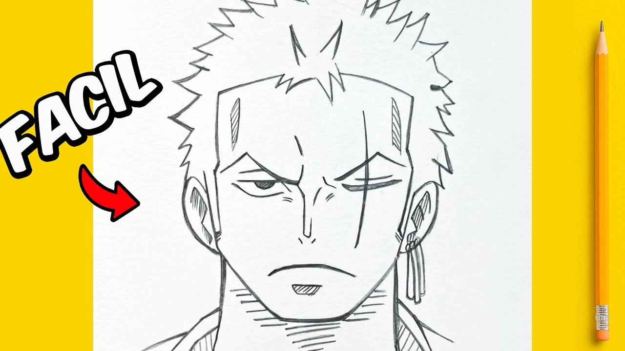 ✏️ Como Dibuja a ZORO Fácil y Rápido! | Tutorial Paso a Paso 2025