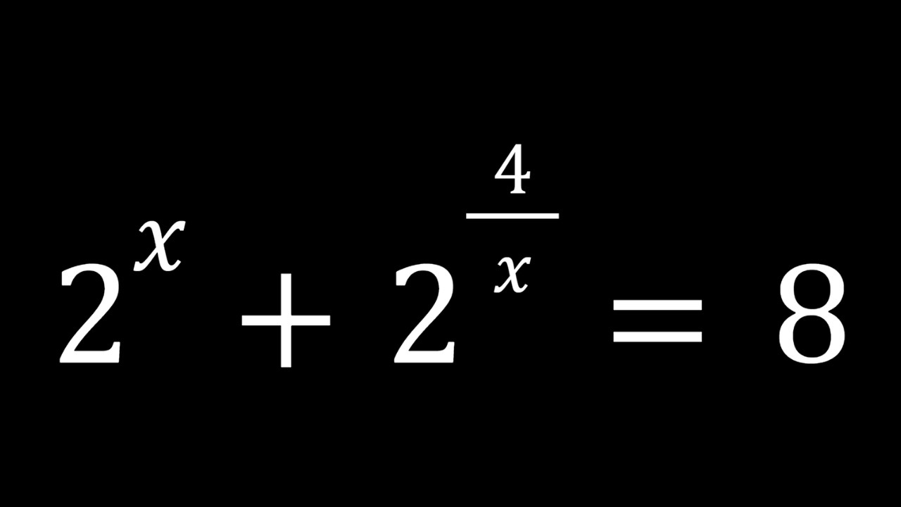 Let's Solve An Interesting Exponential Equation