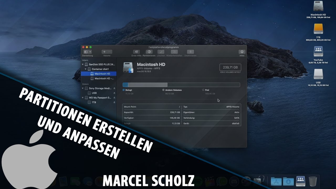 Partitionen erstellen und anpassen unter macOS | Marcel Scholz
