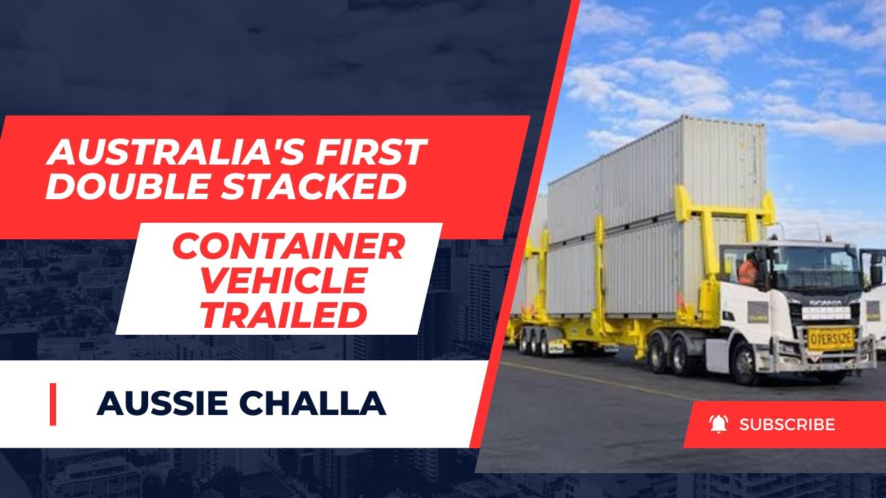 Australia's first double stacked container vehicle trialled at Port of Brisbane.Punjabi truck driver