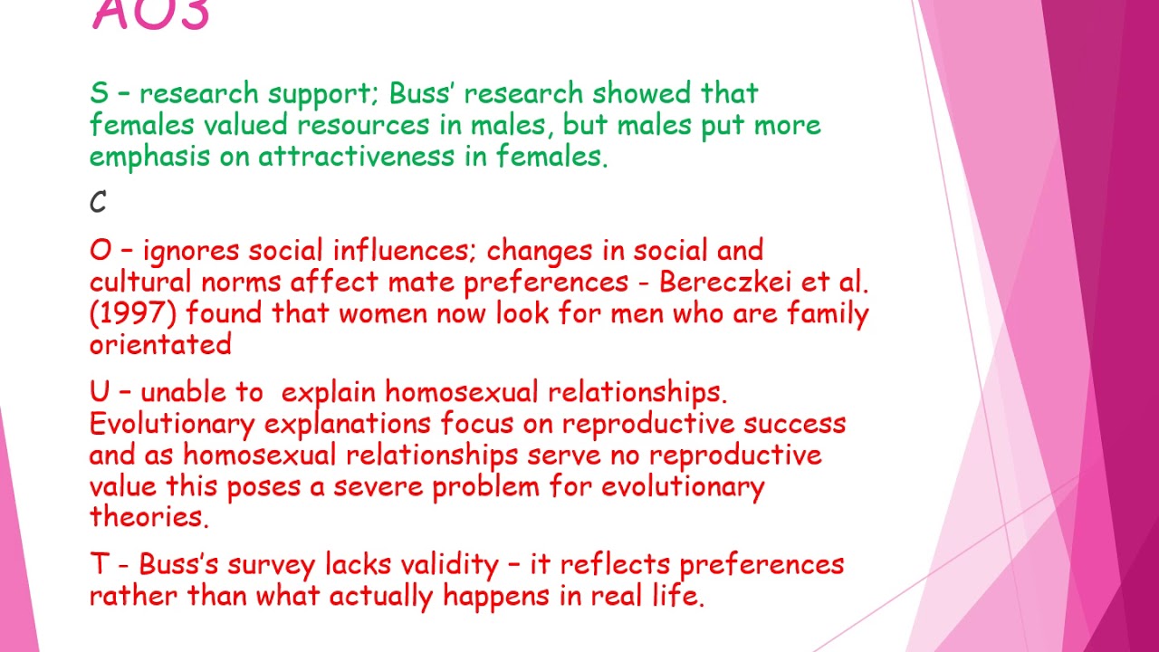 Evolutionary Explanations of Mate Preference