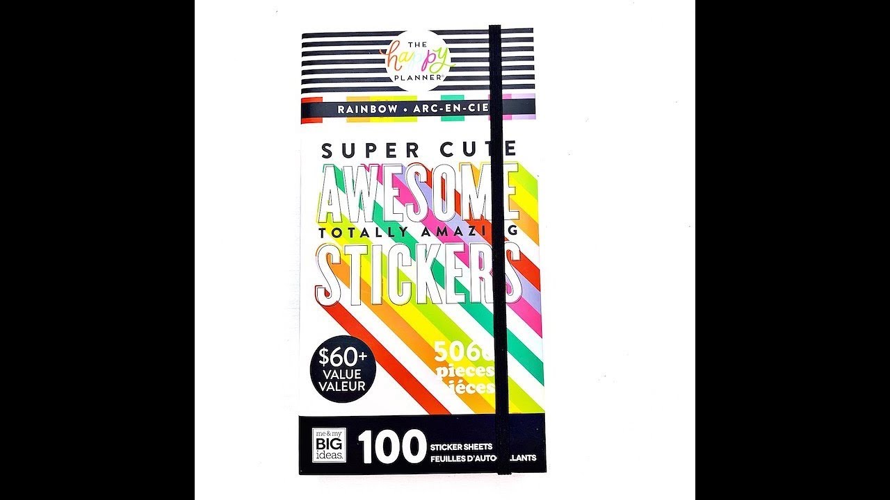 The Happy Planner Rainbow Mega Sticker Book Flip Through