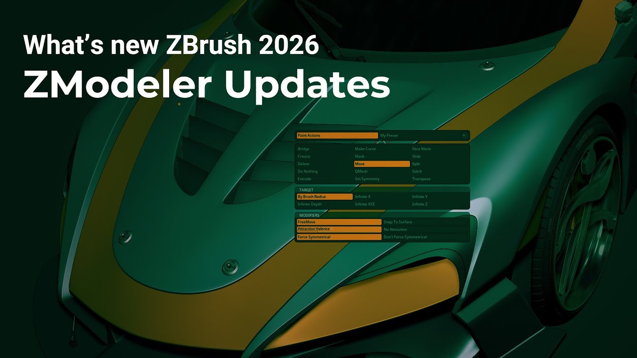 ZBrush 2026 - ZModeler Updates