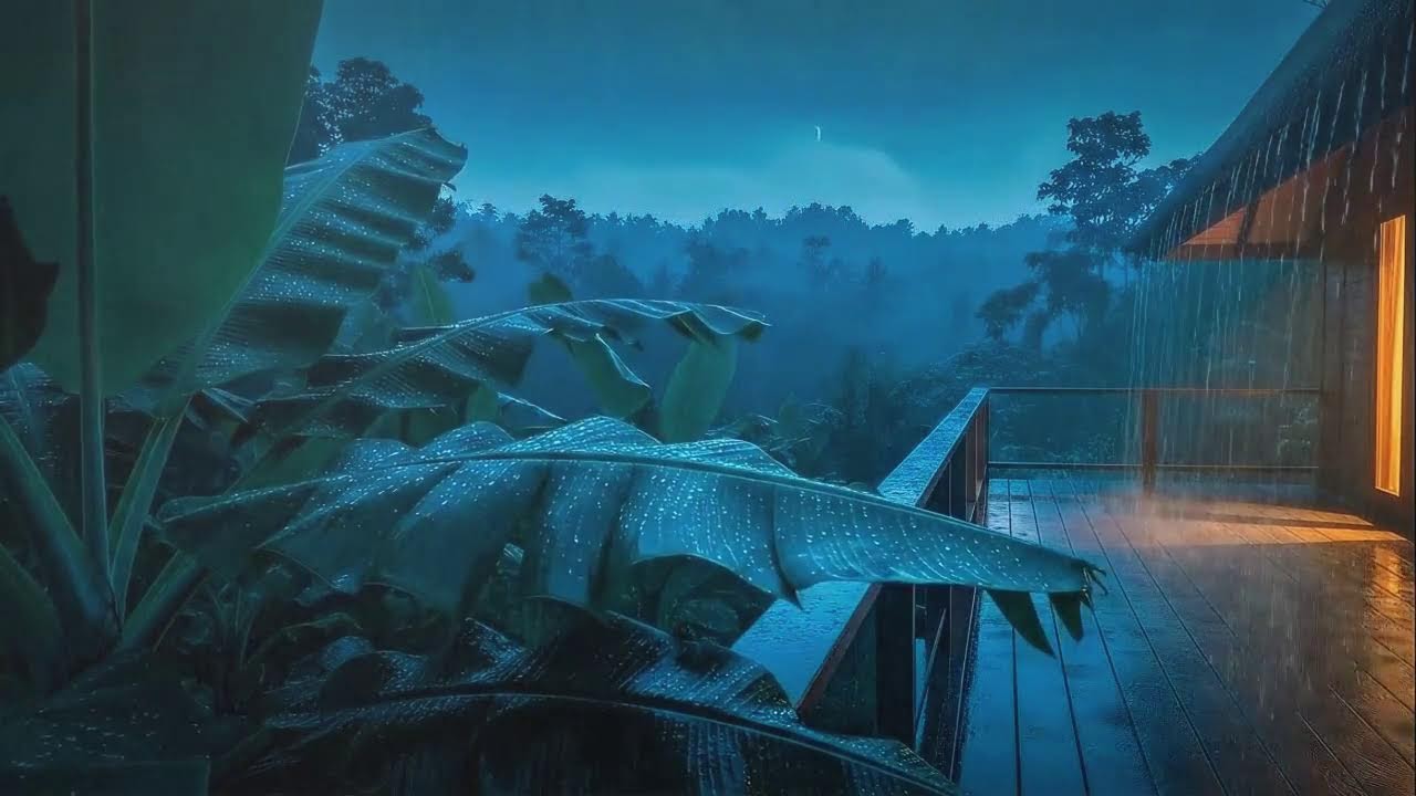 Instant Sleep with Warm Rainfall and Distant Rumble at Cozy Cabin 🌧️