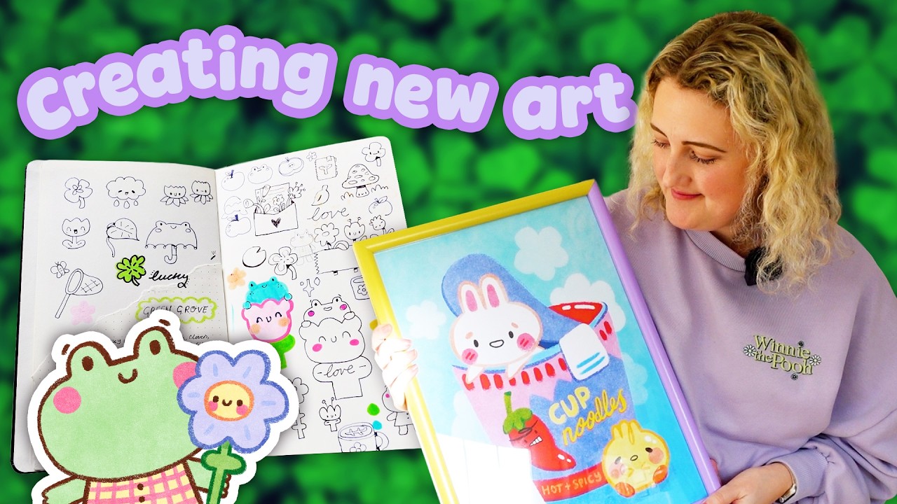 Developing a new Character for my small art business 🍀 Studio Vlog