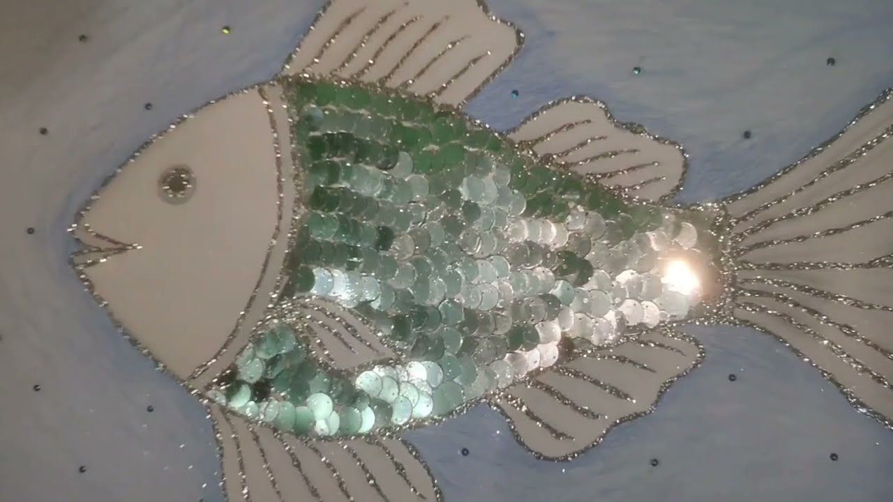 Chumki work art fish 🐟/craft ideas for chumki/ fish drowning