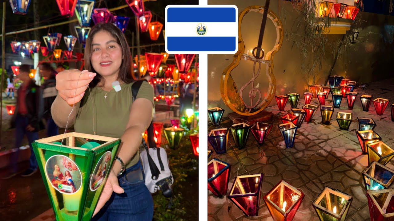 Así se VIVIÓ el FESTIVAL de LOS FAROLITOS 2025 en AHUACHAPÁN, El Salvador 🇸🇻 | Celinaz