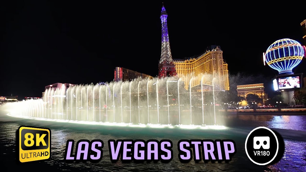 VR Las Vegas Bellagio Water Show!    //  VR 8K 3D