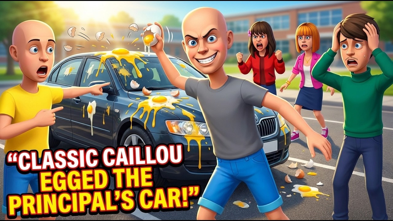 Classic Caillou Throws Egg at  Pincipal's Car/ Grounded Season 3 Complication
