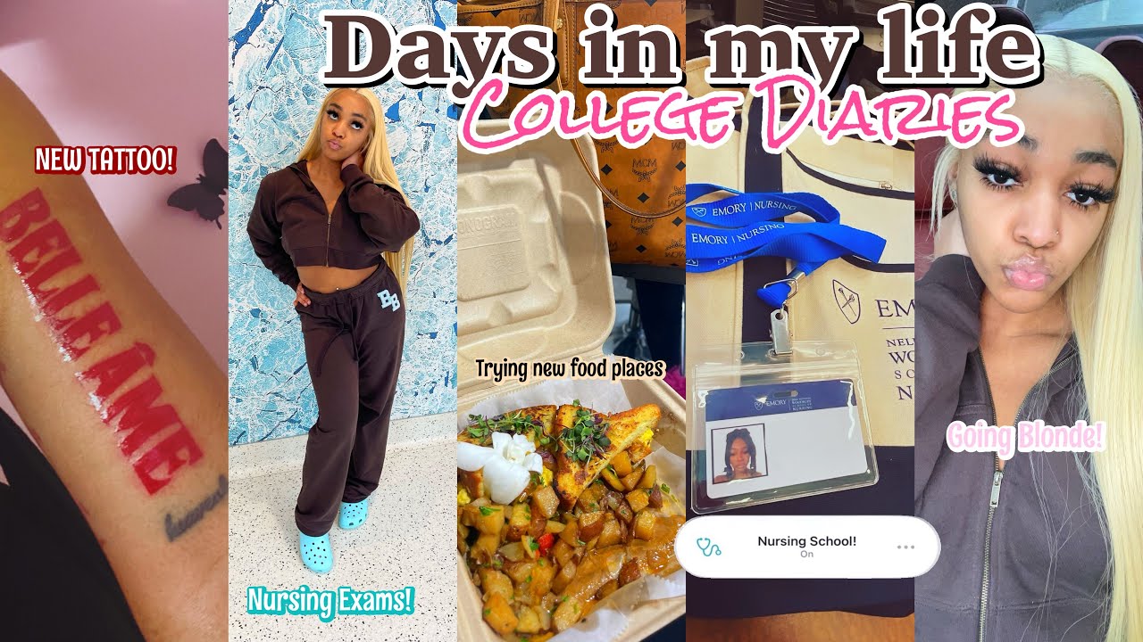 COLLEGE WEEK IN MY LIFE as a nursing student @ Emory Univ. 🩺📚 | exams, new tattoo, hair appt.