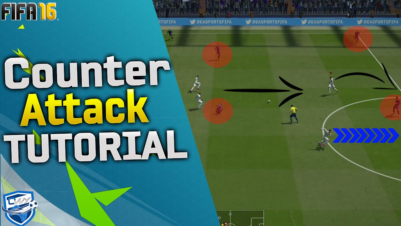 FIFA 16 COUNTER ATTACK TUTORIAL / How to score fast & easy goals / BEST ATTACKING TRICKS - FUT & H2H