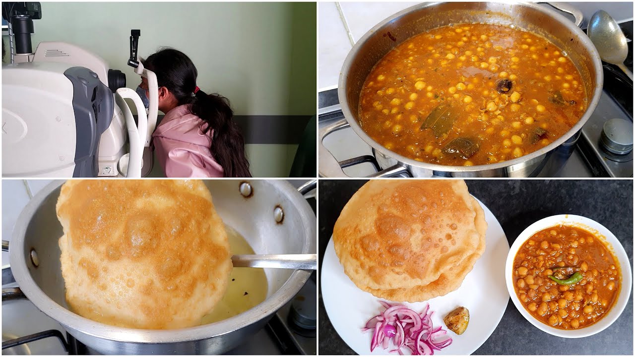 Dhaba Style Chole Bhature at home | Advi's Eye Test Day | Police Msg/Call Scared me this morning