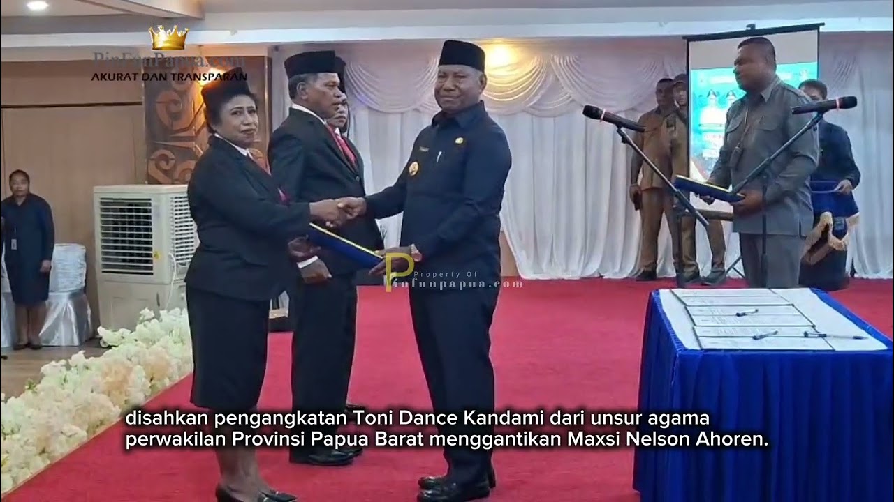 Gubernur Dominggus Mandacan Lantik Tiga Anggota PAW MRP Papua Barat Sisa Masa Jabatan 2023–2028