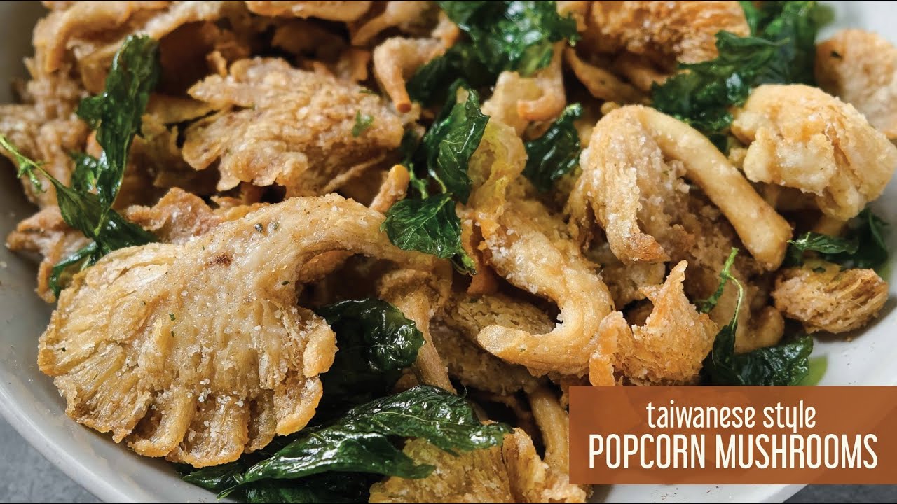 Taiwanese-Style Crispy Popcorn Mushrooms | Vegan Asian Recipe