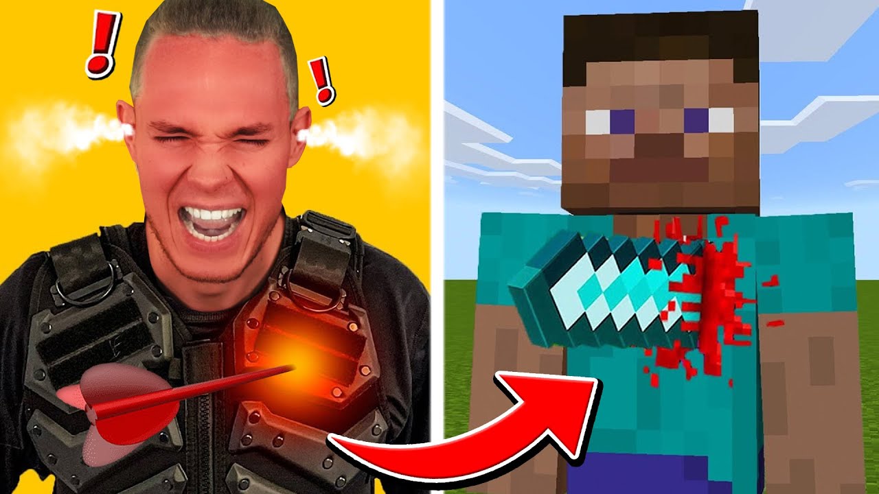Ich F&Uuml;HLE MINECRAFT SCHADEN im ECHTEN LEBEN