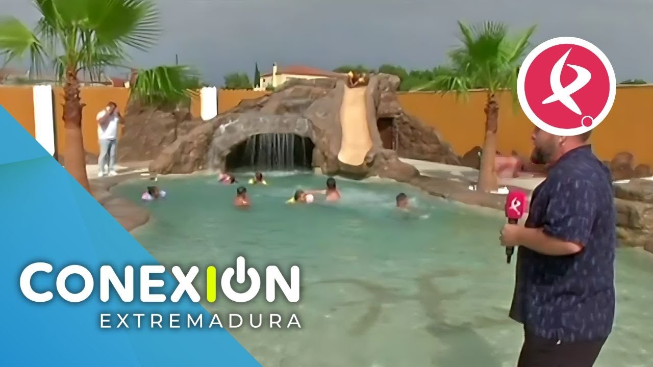 La familia Huertas y su piscina oasis en Mérida | Conexión Extremadura