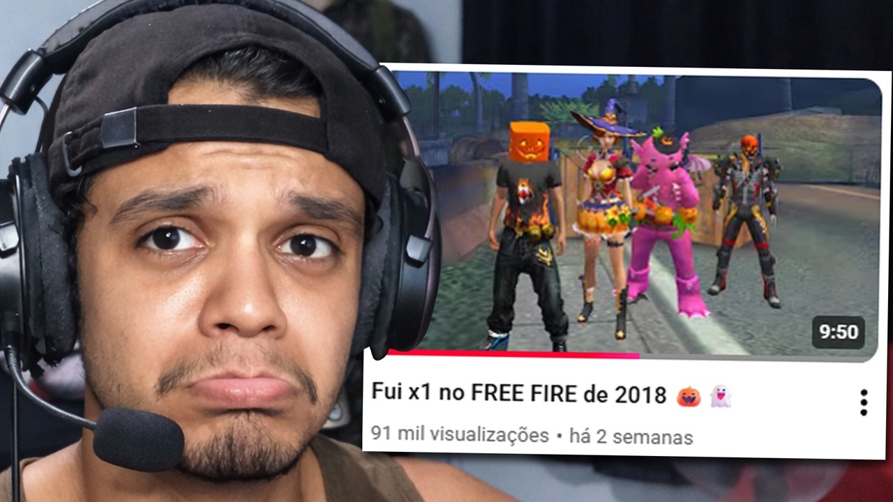 Fui x1 no FREE FIRE de 2018 🎃👻