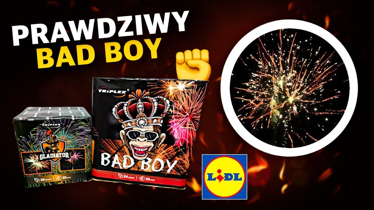 Fajerwerki z Lidla Bad Boy, Gladiator Triplex! Potężna moc, jest naprawdę zacnie!