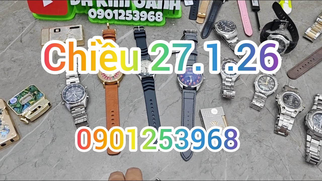 Chiều 27.1.26 Review Đồng Hồ Si Casio Elgin Fossil Exist Bật Lửa Điện Thoại Motorola M24 P25 M23