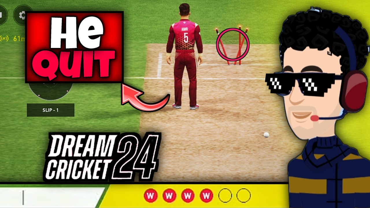 Making Sure 🤫 My Opponent Quits in DREAM CRICKET 24 |