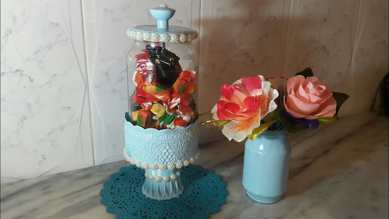 طريقتي في صنع الكاندي جار التركي لعامل ضجة في اليوتيوب المصري بأشياء و تكلفة بسيطة  diy candy jar