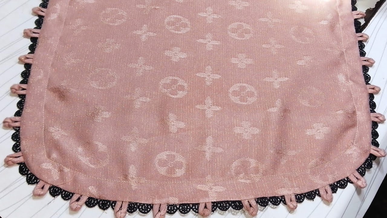 Handmade lace Daman design | simple less Daman design for  beginner