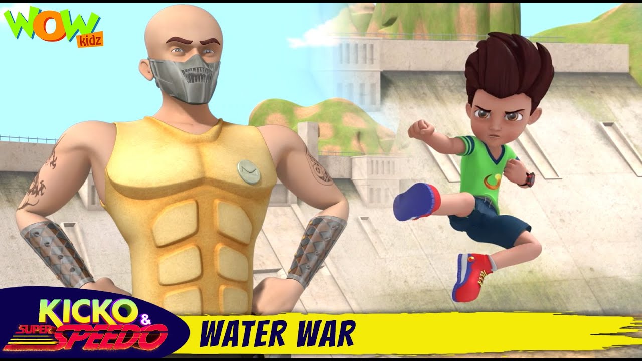 वॉटर वॉर  | S03 | Ep04 | Kicko & Super Speedo | Popular TV Cartoon for Kids | Hindi Moral Stories