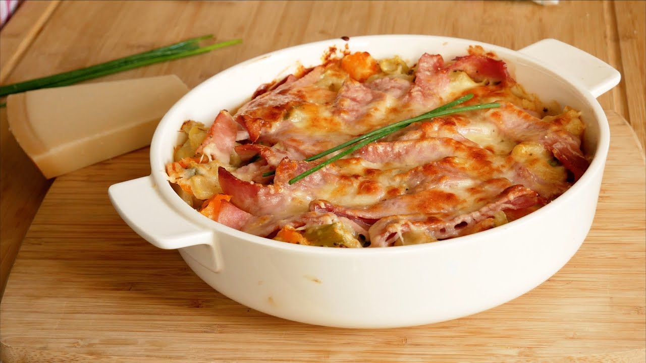 Gratin de pommes de terre au jambon 🥔