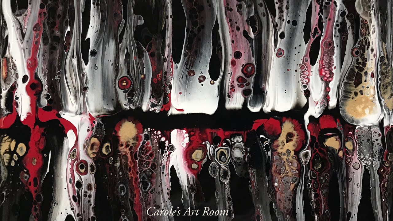(381) Ghost pour Swipe /Fluid Art, Acrylic pouring